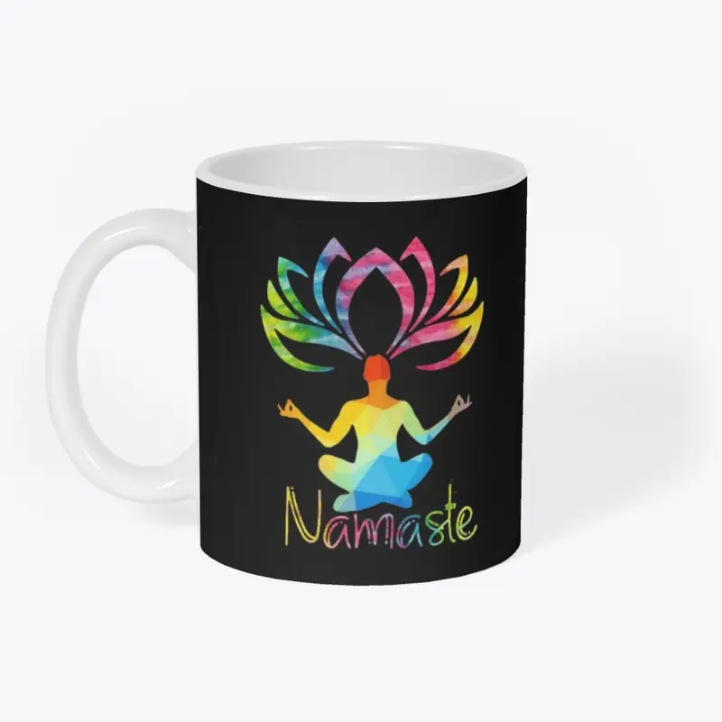 Lotus Namaste Yoga Rainbow Colors Shirt